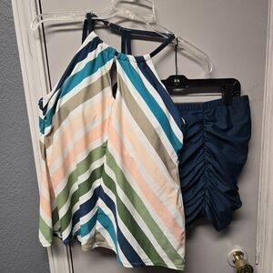 Plus size 2pcs swimsuit